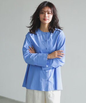  【WEB限定カラー】バックリボン イージーケアシャツ