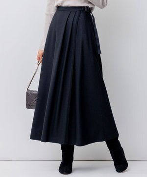  【洗える】ウールミルドジャージー フレアスカート