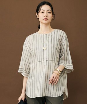 ナチュラルリネン ブラウス