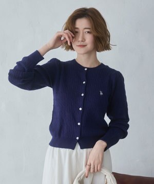  【26年春新作】別注USPOLOケーブルニットカーデ
