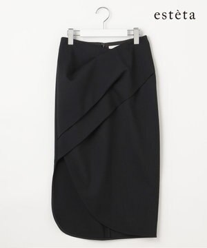  【エステータ】ウールダブルクロス  スカート
