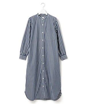  【WOMEN】ワンウォッシュ ストライプ シャツワンピース