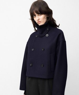 【Nave】ダブルメルトン ショートPコート