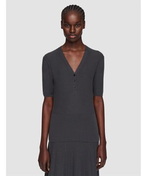  【洗える】メリノリブ　ニットTEE