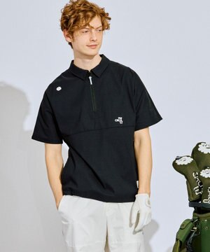 【撥水加工/ ストレッチ】【MEN】ハーフジップシャツ ゴルフ