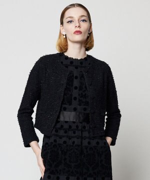  【洗える！】UNSNARL TWEED ニットカーディガン