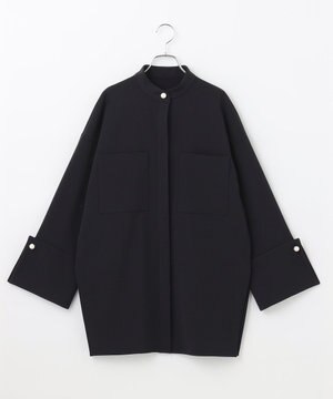  【セレモニーにも】パールボタンビッグブラウス