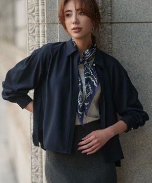  【UVカット・アンチピリング・洗える】ウーステッドエステル シャツ