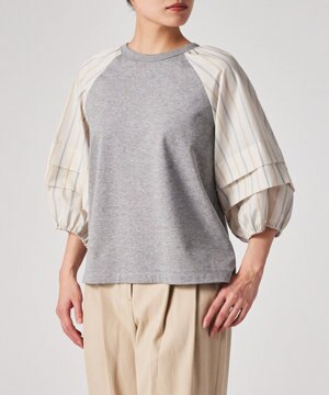  フラップスリーブ コンビネーション カットソー