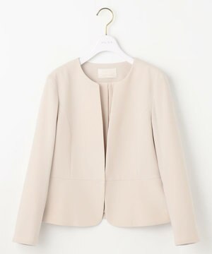  【洗える】セレモニーダブルクロス クルーカラー ジャケット