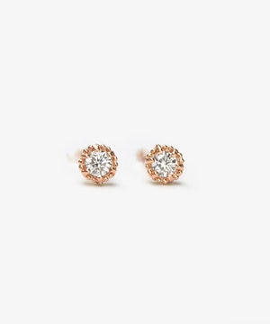  【WEB限定】FLORA K18 DIAMOND  K18 PIERCED EARRINGS K18 ダイヤモンド ピアス