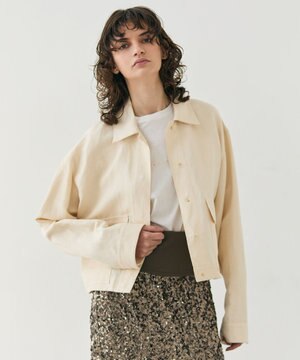  【洗える】CUPHEA / アウトポケットジャケット