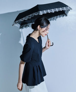 【晴雨兼用】DANCING RIBBON UMBRELLA 折り畳み傘 収納バッグ付き