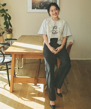  石岡真実さん着用 サルエルブレットデニムパンツ ブラック