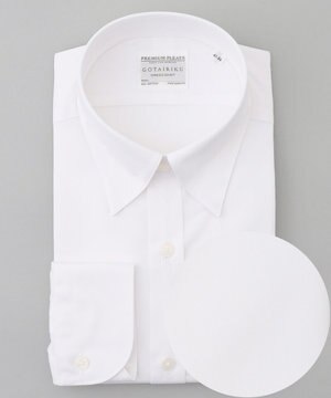  【形態安定】PREMIUMPLEATS_スナップダウン 通年ドレスシャツ