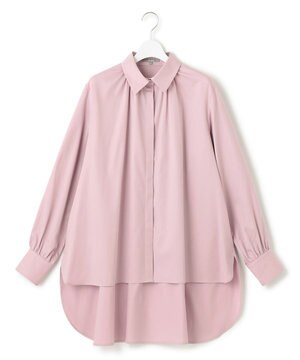  【23区 lab.】ハイカウントコットン ギャザー シャツ