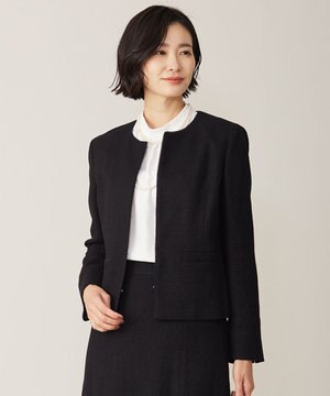  【セットアップ対応】Light Tweed ノーカラー ジャケット