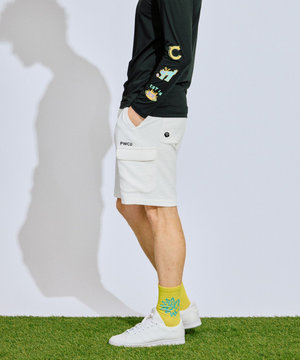 【虫よけ加工】【MEN】サークルロゴ ミドルソックス ゴルフ