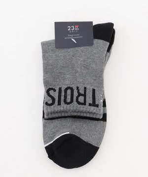  【MEN】ロゴラインハーフソックス　１５ｃｍ