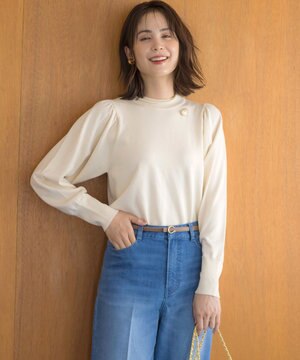 【WEB限定】ELENAスパンコールバックパール ニット