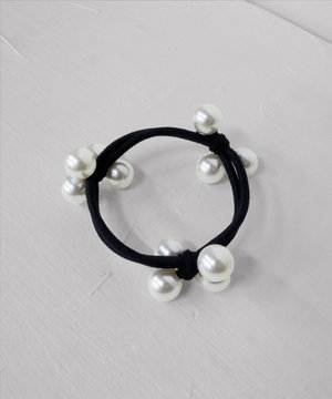 【選べる2TYPE】パール付きゴム&シュシュ