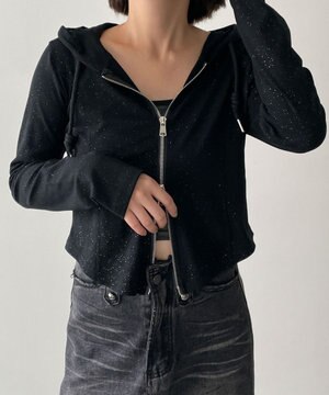  カーブヘムダブルZIPパーカー