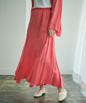 【洗える】ガーメントダイパネルデザインスカート