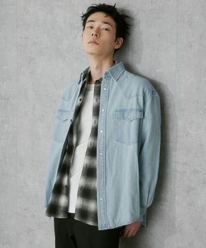  デニムウエスタンシャツ（LS）