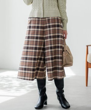  【WEB限定】ウールライクストレッチ フレアパンツ