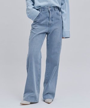  【洗える】VICTOR / ワイドデニムパンツ