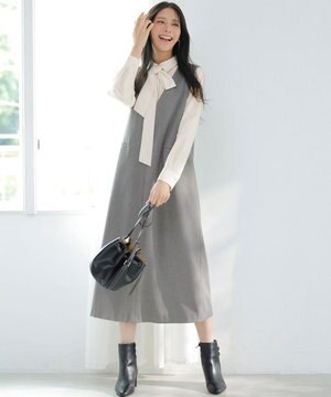  ビューティサーモ2WAYストレッチ ジャンパースカート