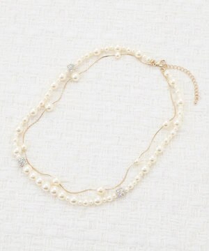  ロンデルパール調ステーション ネックレス