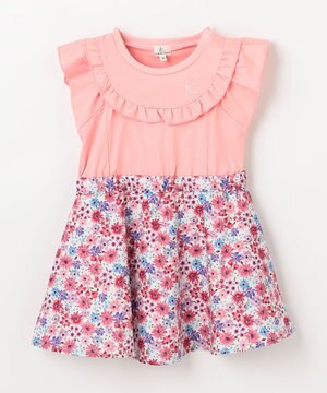  【90-100㎝】サマーフラワー ワンピース