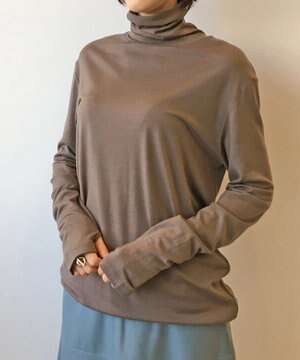 【再入荷】ウール タートルネック カットソー