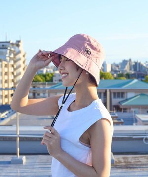  【 CLATHAS.（クレイサス）】刺繍ドローコード付きバケットハット