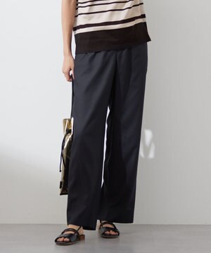  【カタログ掲載・洗える】フルダルスパンマイクロピーチワイドストレート パンツ
