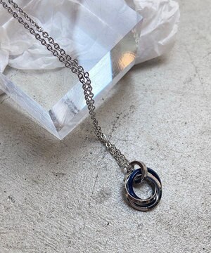  ミニトリプルリングチェーンネックレス