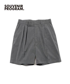  【J.PRESS ORIGINALS】【UNISEX】Stretch Stripe Archive 2Tuck Shorts