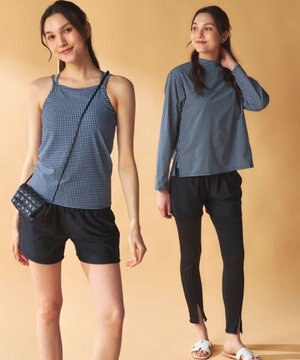  【ocean pacific】モックネックラッシュガード付き 水着5点セット