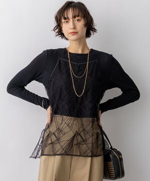  【先行予約】刺繍レース キャミソール