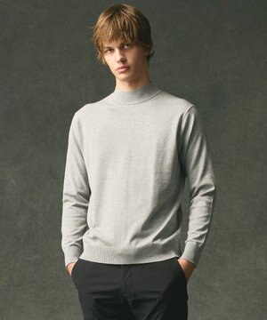  【チクチクしない/イージーケア/3シーズン対応/サスティナブル】SNOWY モックネックニット