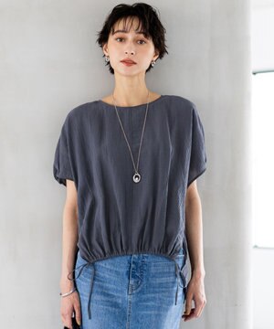  【SLOW/一部店舗限定】ナチュラルピケワッシャー ブラウス