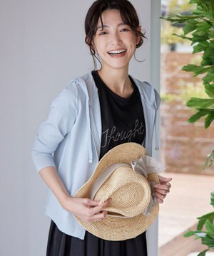 【小倉優子さん着用・洗える】サマーニットショートパーカー