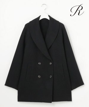  【R(アール)】ウールメルトンリバー ショートコート