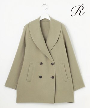  【R(アール)】ウールメルトンリバー ショートコート