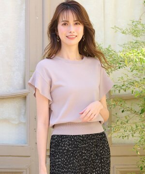  【美人百花6月号掲載】フレンチスリーブニット Tシャツ