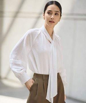  【カタログ掲載】ソフトスパンビエラボウタイ ブラウス