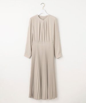  【洗える】ノーブルプリーツ ワンピース