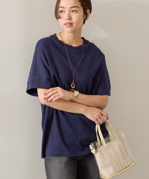  【接触冷感】スムースフレンチスリーブプルオーバー