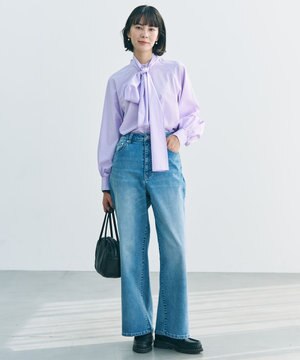  【UNFILO DENIM/新色追加】撥水ストレッチ ルーズワイドデニム